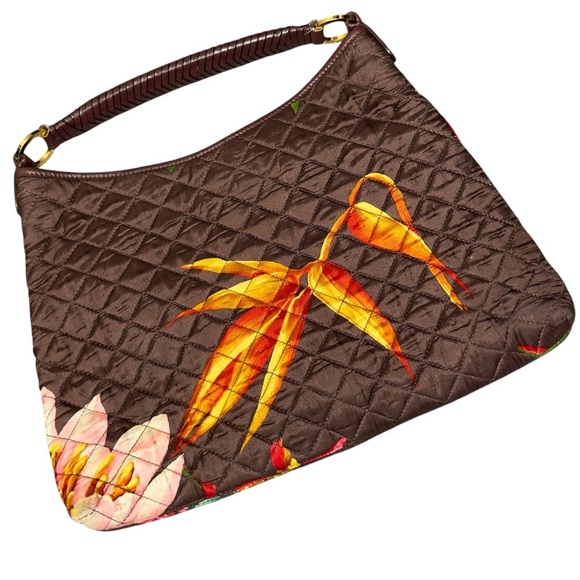 Brooks Brothers Hawaiian Tropical Floral Quilted Women's Beach Vacation Tote Bag - Picture 8 of 15